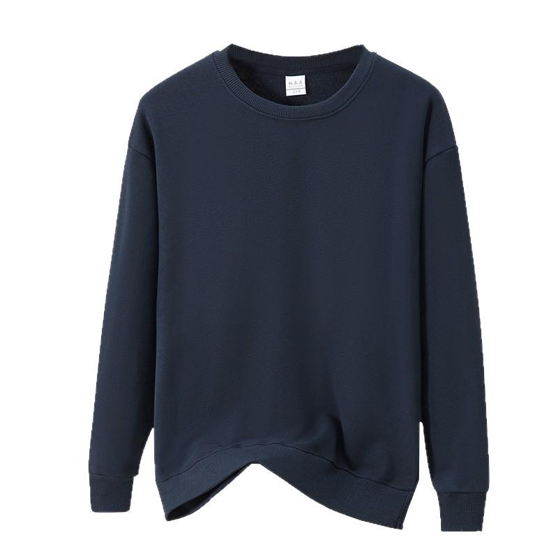 Unisex Pure Cotton Sweatshirt - Long Sleeve, Loose Fit, Round Neck, Ideal for Spring/Autumn