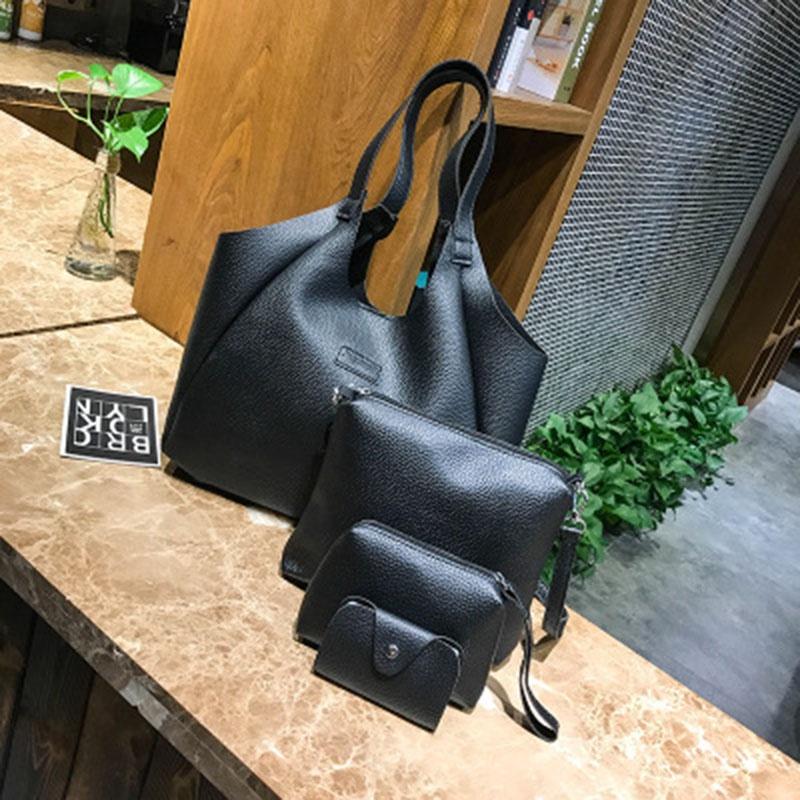 Elegant Fashion Women Handbags Messenger Shoulder Tote Bags 4pcs Purse Set