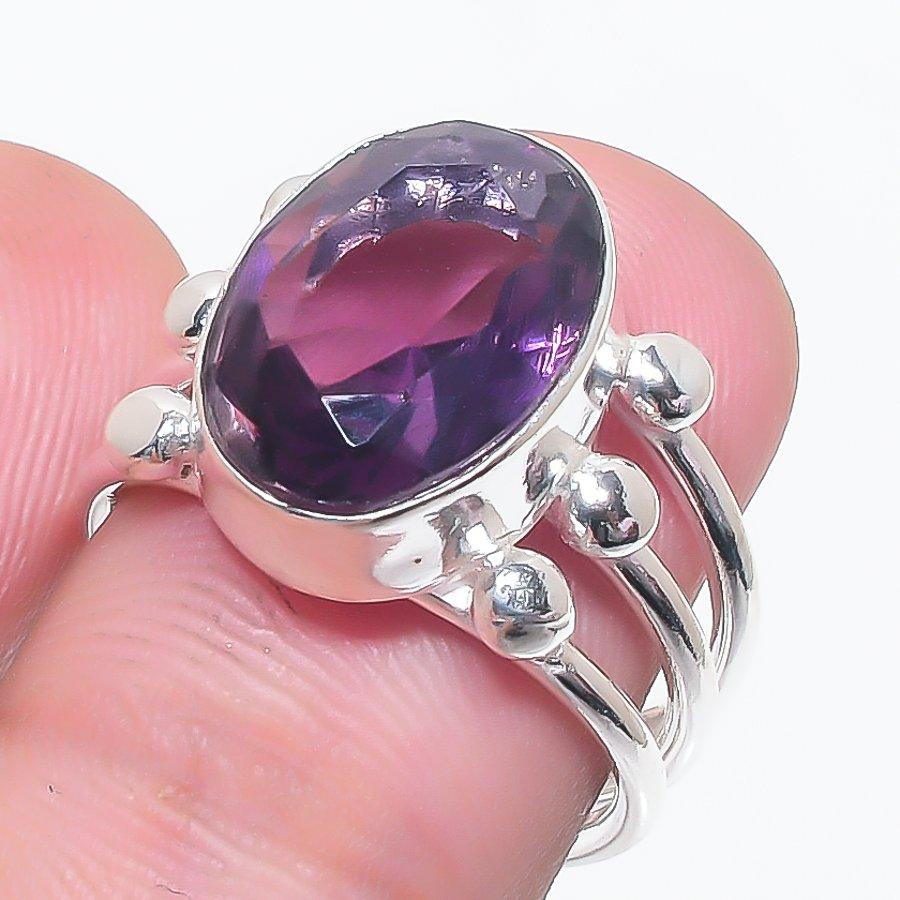 Swiss Blue Topaz Gemstone 925 Sterling Silver Jewelry Ring Size 6.5