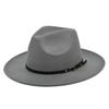 Retro Plush Jazz Multi Color Flat Big Brimmed Hat With Fashionable Personality