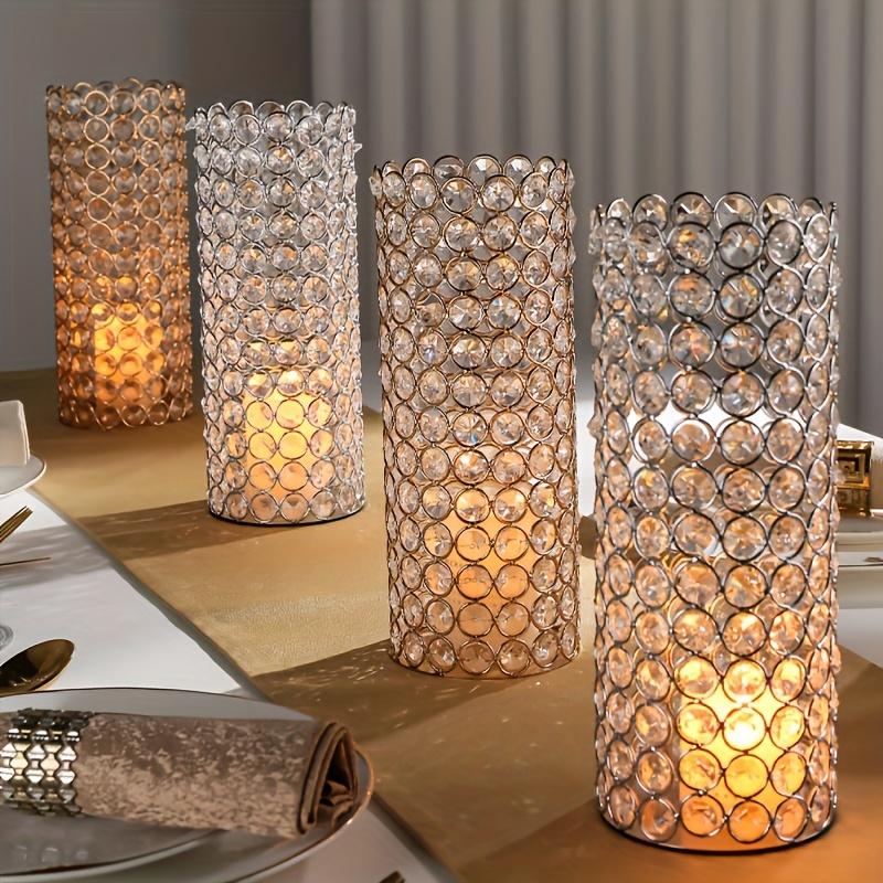 Crystal Column Vase, Can Be Made Vase, Candlestick, Electroplating Process Home Decoration, Table Decoration