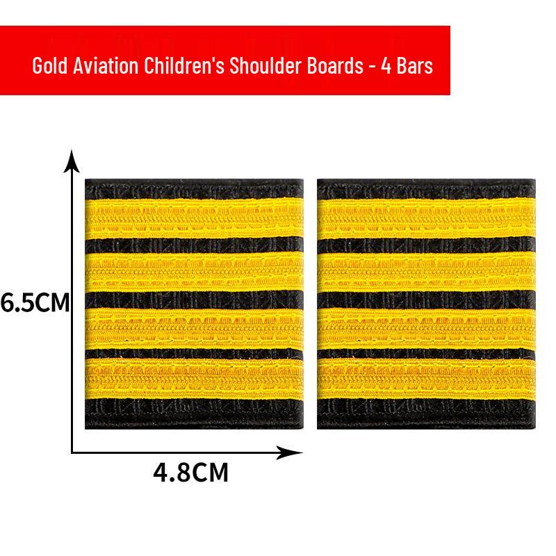 Aviation Epaulettes: Pilot, Captain, Flight Attendant & Trainee Styles with Bullion Wire Ribbon