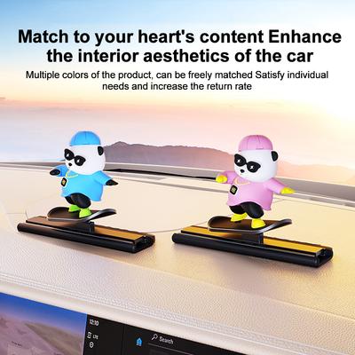 2 in 1 Skateboard Orsetto Auto Parcheggio Temporaneo Targa Numero di Telefono Cruscotto Decorazione Ornamento Accessori per Interni Auto