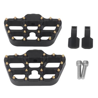 Motorcycle Front Wide Foot Pegs CNC Aluminum Footrests with Nonslip Stainless Steel Teeth for R18 2020‑2022 Gold