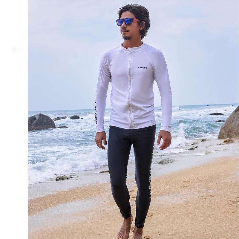 Men s Split Quick-Dry Long Sleeve Swim Surf Wetsuit M