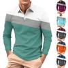 Herren Langarm Kragen Button-down Tasche Freizeit Oberteil