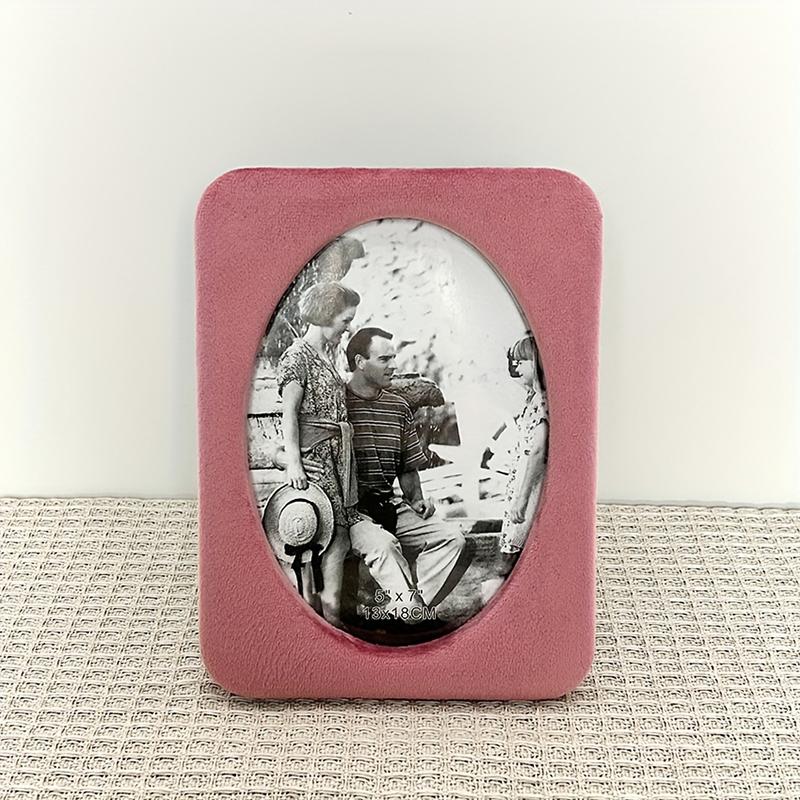 1PC Velvet Luxury Tabletop Velvet Frame Elegant Photo Display 3D High-end Luxury Modern 20x15cm