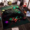 Game Controller Pattern Carpet with Vibrant Neon Gaming Design Style Suitable for use as an anti-slip for living room bedroom sofas
