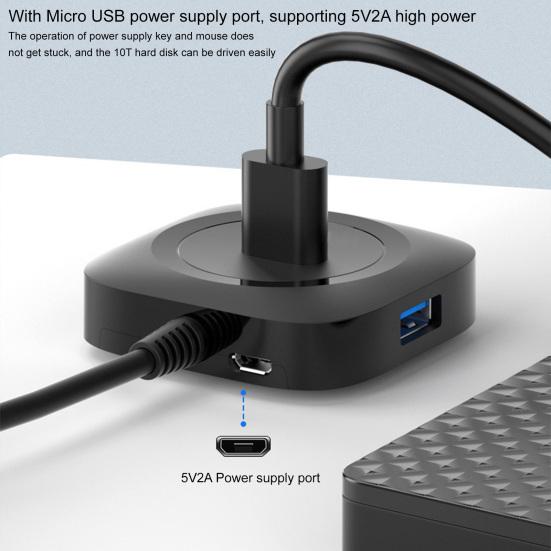 

Удобный USB-удлинитель-концентратор 4 в 1, кабель длиной 1 м, передача данных