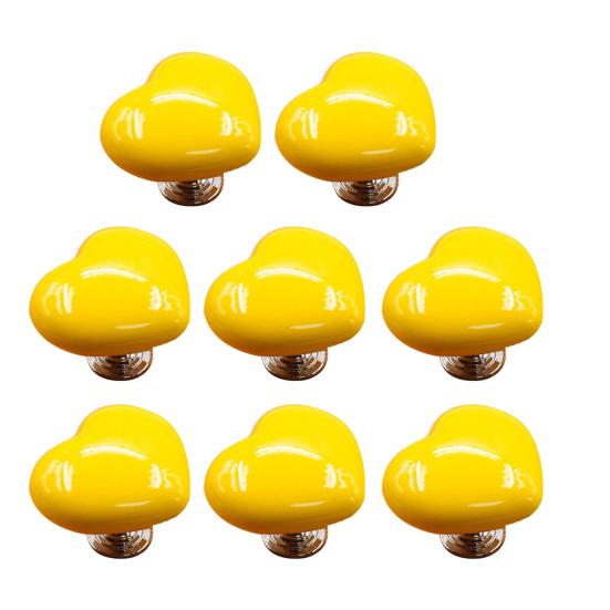8Pcs Toilet Press Button Easy Installation Clean Reusable Heart-Shaped Design Toilet Flush Button Replacement