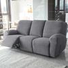 1/2/3 Seater Recliner Sofa Cover Jacquard Solid Color Stretch Couch Coushion Solid Color Sofa Slipcover for Living Room Home