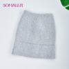 SOMALER Women's Autumn Winter Angora Knit Warm Hat with Brim and Sequin Decoration Cute Cat Design Beanie 54-58cm