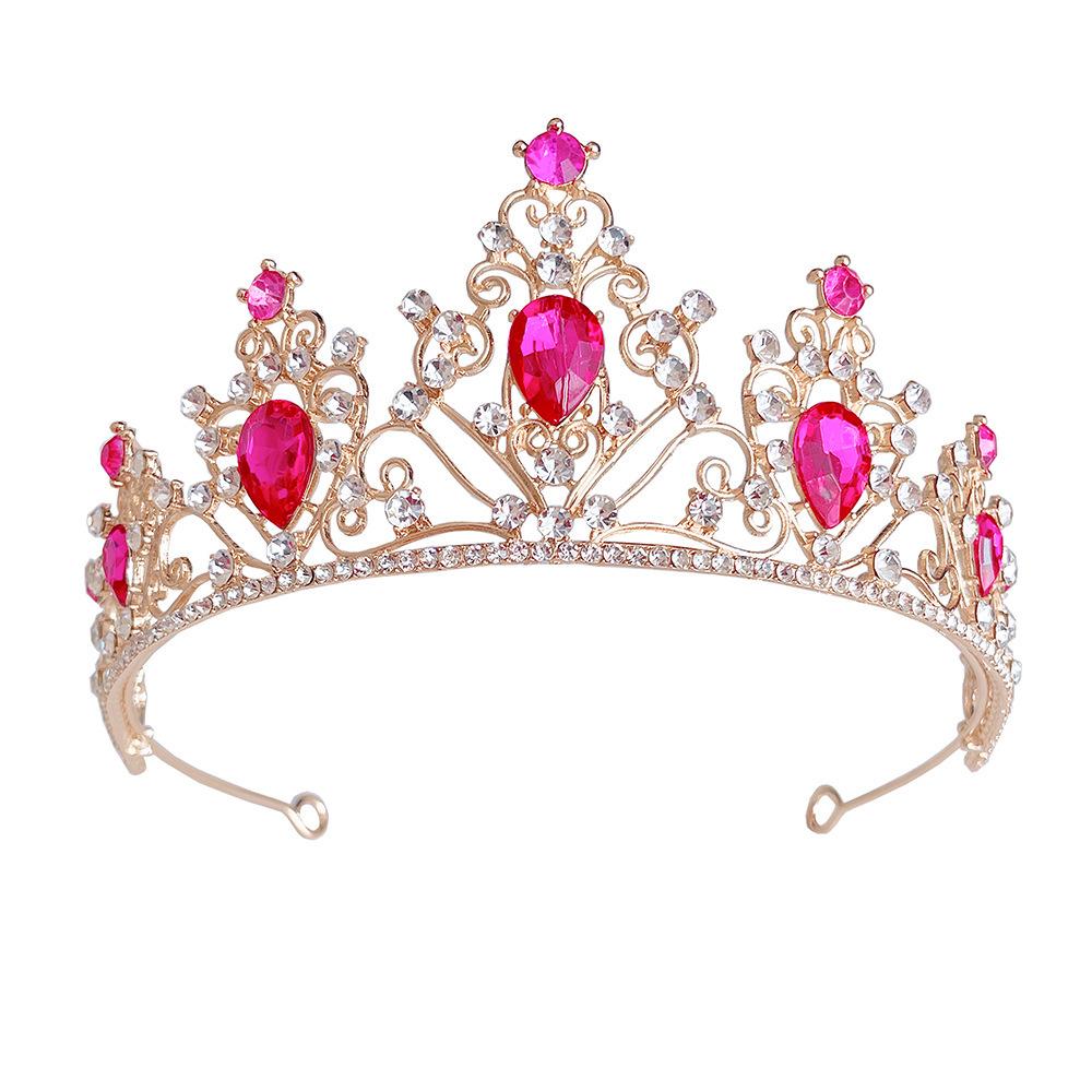 New Crown Bride Hair Accessory European and American Birthday Crown Crystal Crown Wedding Headwear