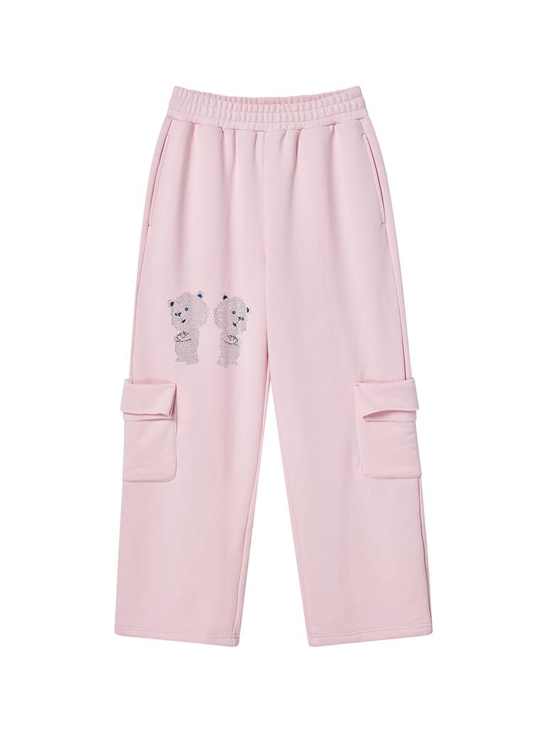 NYXX Rhinestone Dalgomm Jogger Pants Pink