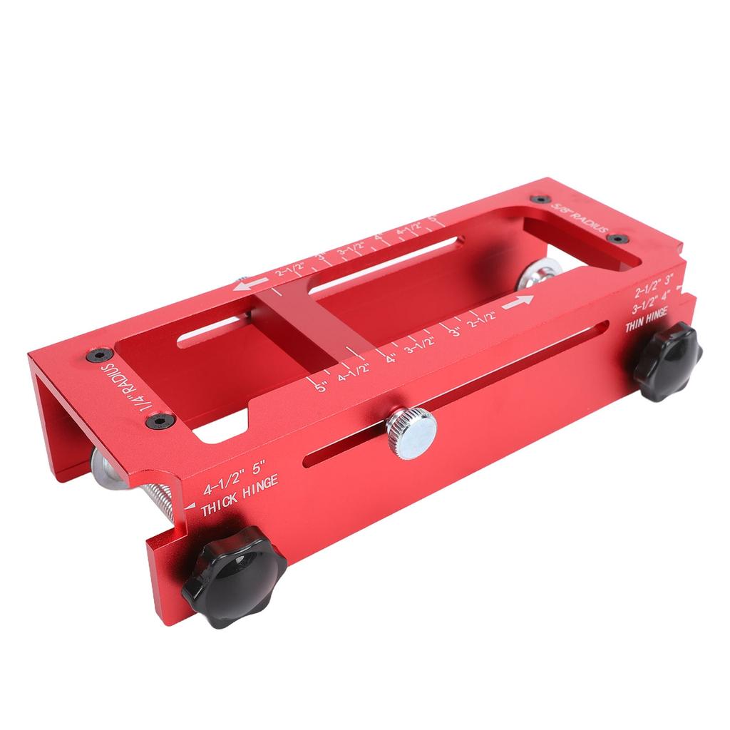 Door Hinge Jig Lock Installation Kit Hole Drilling Set Aluminum Alloy Router Template Mortising 2.5 5in Square 1 4in 5