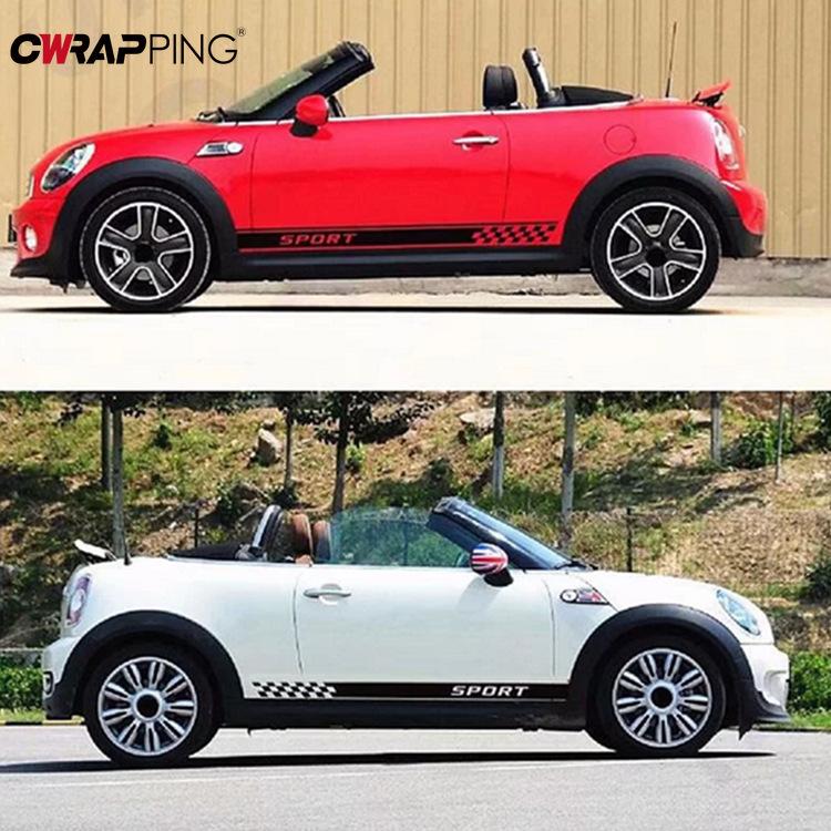 Motorcycle Sport Sticker Side Strip Skirt Auto Vinyl Door Stripes Graphics Sticker Body Side for Car Decorate Tuning Accessories