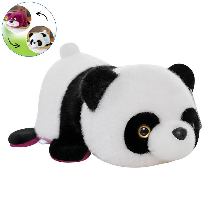 

Unicorn Flip Creative Panda Plush Toy Cute Girl Birthday Gift Throw Doll Pillow 35cm/13.78in роза розовый