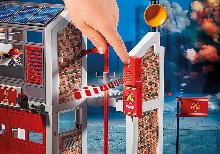 Playmobil Duża Remiza Strażacka 9462 Helikopter Efekty Dźwiękowe Strażak