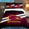 Brisbane Broncos 3PCS Bedding set,Ideal for 1pc Duvet Cover And 2pcs Pillowcases Perfect for Fan gift,Ideal for Bedroom, Dormitory