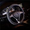 Car Steering Wheel Cover Daisy Flowers Anti Slip Sweat Absorbing Universal 38cm Diamond Crystal Woman Styling Car Interior