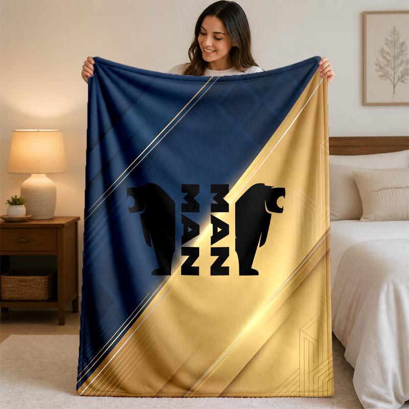 man truck Print Flannel Blanket Cozy Lightweight Plush Throw Blanket For Bed Sofa Household Use