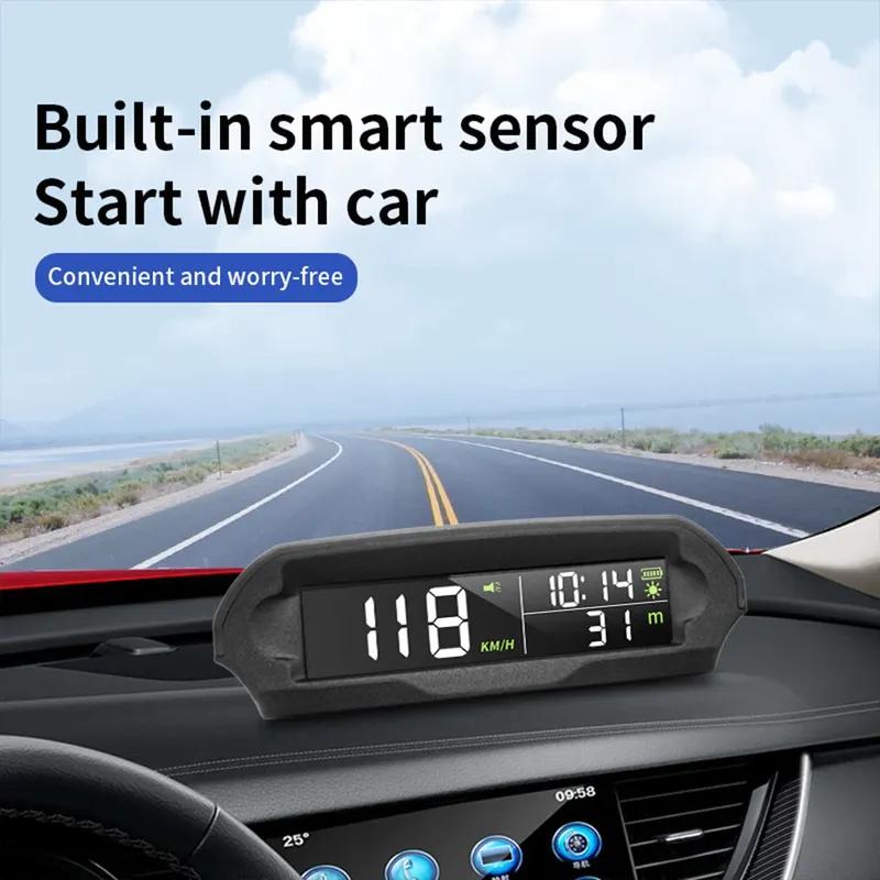 ELING Multi-function Display GPS Speedometer with Fatigue Driving Reminder Overspeed Alarm Time Altitude Solar Charging Boat RV