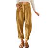Women S High Waist Straight Leg Corduroy Pants Solid Color Loose Fit