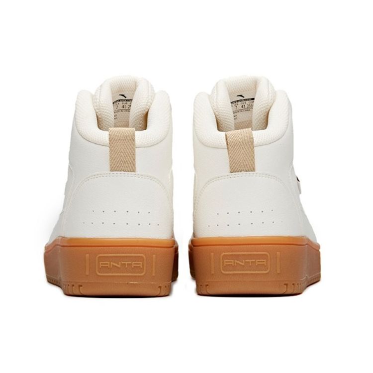 Anta Comfortable Versatile High-Top Skate Shoes Men Sneakers Ivory-White 912038010-13