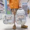 Schoolbag New Schoolbag Female Japanese Ins Cute Dopamine Contrasting Color College Style Primary and Secondary School Students Multi-compartment 