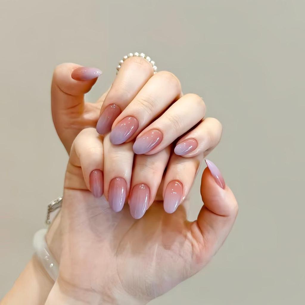 Nude Pink Gradient Cat Eye Whitening Aurora Nail Art Removable Stickers