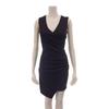 GRAXIA Cabaret Mini Size L Dress, Dress, Cache-Coeur, Sleeveless, V-Neck, Gathered, Asymmetrical, Women's, Black,