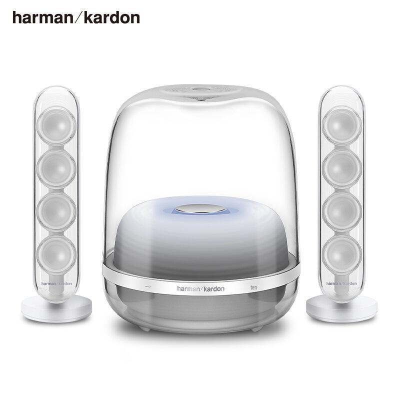 

Bluetooth-динамик Harman Kardon Soundsticks 4 — мультимедийная аудиосистема 4-го поколения 2.1 для настольных компьютеров прозрачный белый