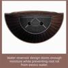 Plastic Rattan Weaving Hanging Flowerpot Half Round Over Fence Planter Wall Flower Pot  Flower Shop