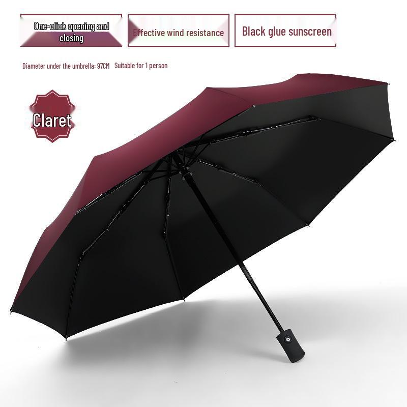 Dual-Use Anti-UV Large Folding Umbrella for Rain and Shine
