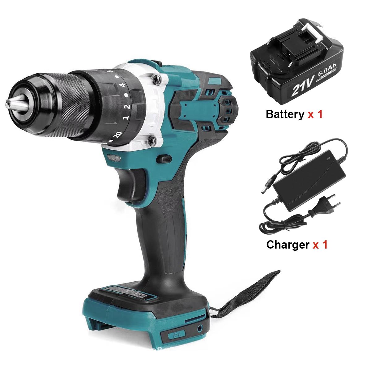 

WOZOBUY 21 В аккумуляторная дрель с аккумулятором и зарядным устройством, 25+3 аккумуляторная ударная дрель с 1/2-дюймовым быстрозажимным патроном