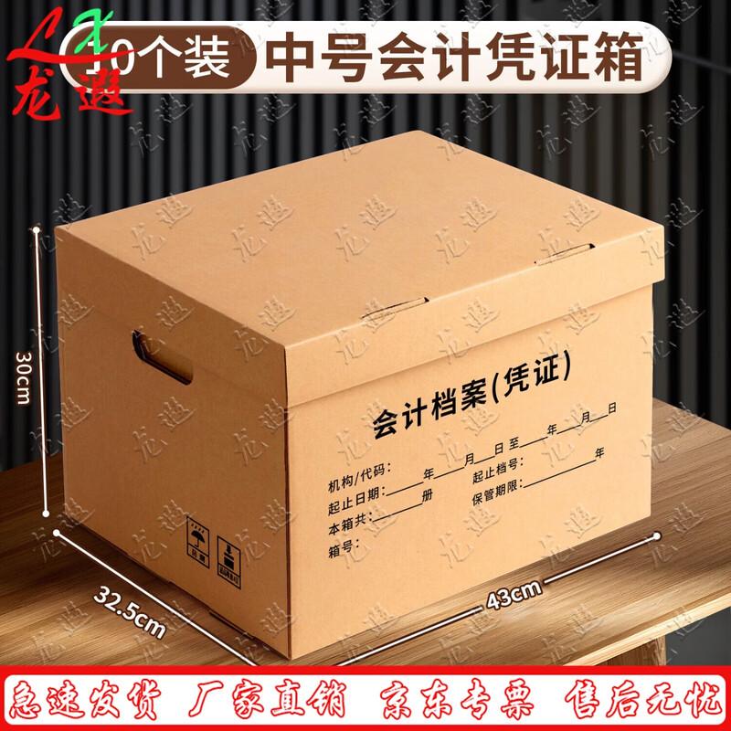 Longxia Professional File & Accounting Voucher Storage Boxes (10-Pack)