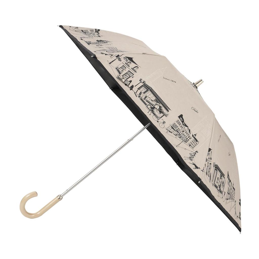 Moonbat Folding Perfect for Rain or Premium Light Heat and UV Cityscape Beige "Dachshund" Parasol, Shine, Blocking, Protection, Design, Fuwacool,
