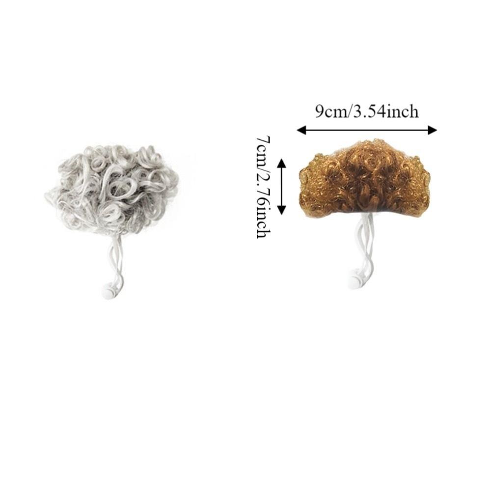 Elastic Band Cat Funny Headpiece Adjustable Pet Cosplay Wigs Cute Pet Afro Wig  Parties