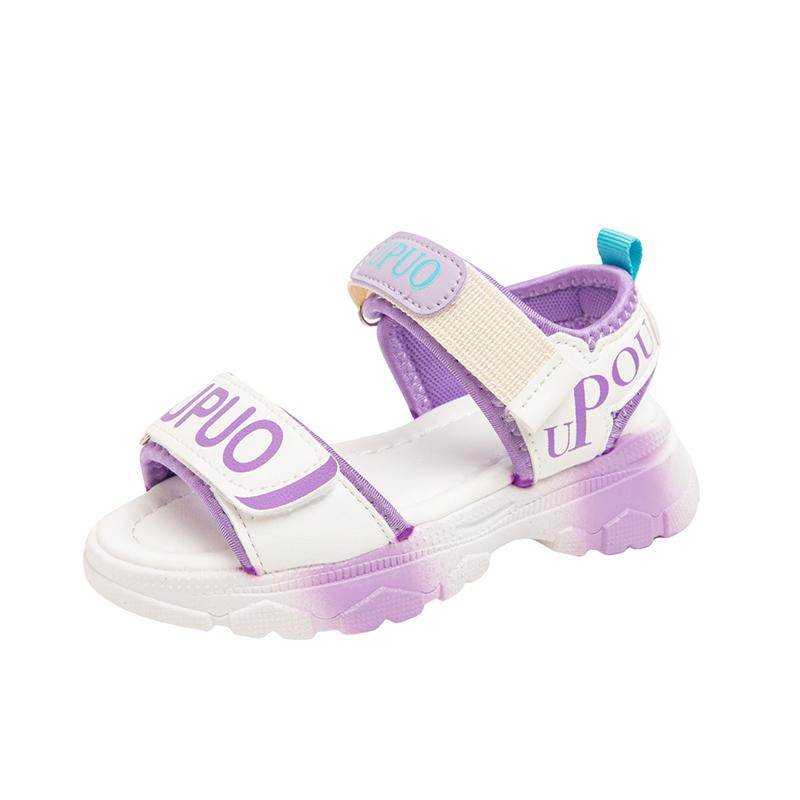 New soft soled sports beach shoes for girls, summer mid to large children's trendy pink princess children's shoes kids sandals