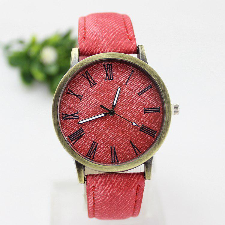 Trendy Unisex Watch Canvas Watches Roman Denim Belt Watch Dial Fashion Men and Women Quartz