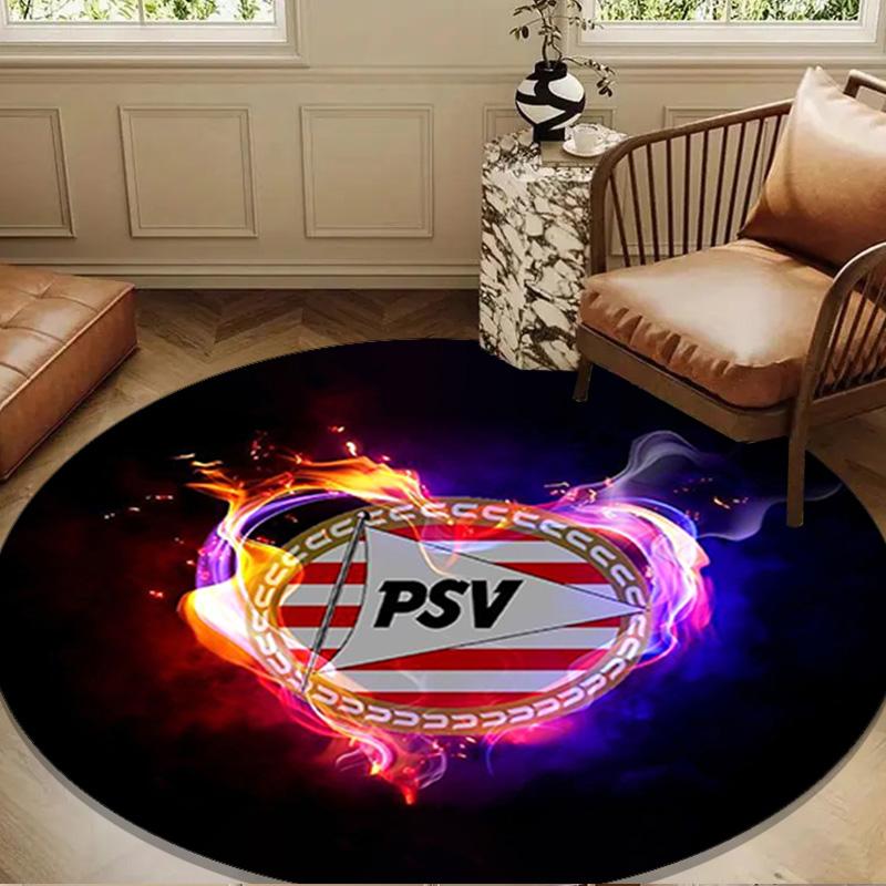 Psv Eindhoven Crest Round mat, Anti-slip Circle Carpet Chair rug For livingroom,Bedroom, doormat home decor Gift Christmas Gifts