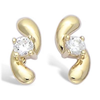[L1838] - Ohrringe Vergoldet 'Câlin' Weißgold - 11x4 mm