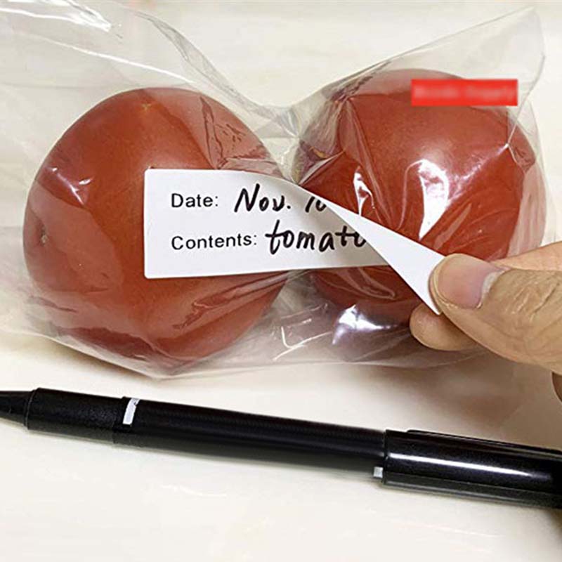 Paper Adhesive Label Roll Freezer Refrigerator Food Storage 7.5x2.5cm  White Stationary Sticker Labels Kitchen Dining Organizer