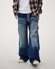 Dibsenseu Washed Side Pintuck Wide Denim D323-3Color