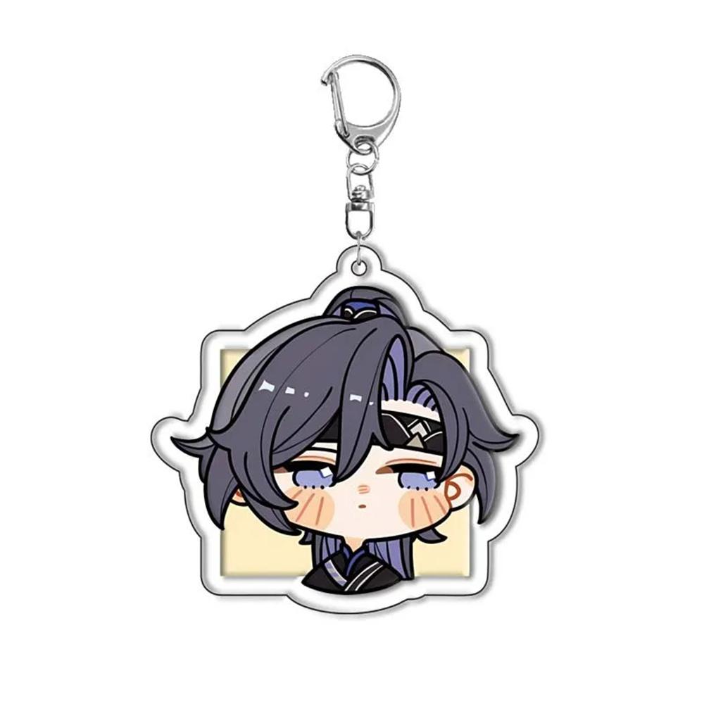 6CM Key Ring Figure Game Ashes Of The Kingdom Anime Acrylic KeyChain With Lu Su Liu Bian Sun Ce Desktop Display Decoration Gift