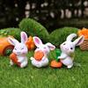 6pcs Set Cute Rabbit Mini Rabbit Decorations Fairy Garden Supplies Home Decorations Animal Garden Decorations