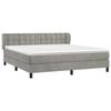 3127745 vidaXL Divan Bed and Mattress Light Grey 180x200cm Velvet
