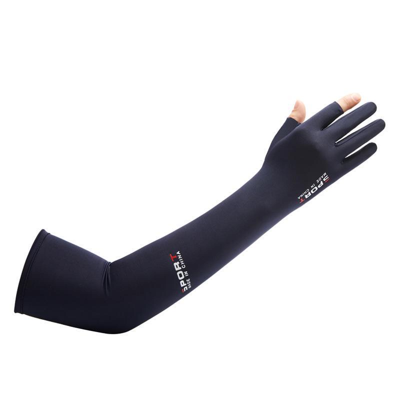 Ice Silk Sunscreen Sleeves, the Same Style for Men and Women, Outdoor Sports Cycling, Driving, Thin Breathable, Non-slip and Sweat-proof Finger Gloves