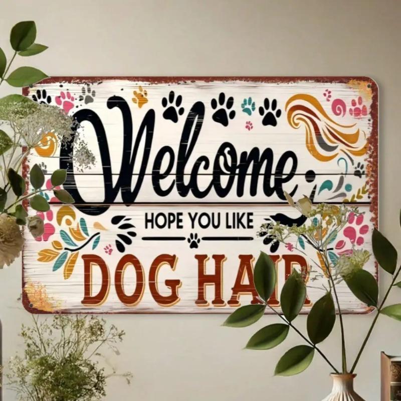 Vintage Dog Lover Metal Wall Art Pet Home Decor Sign