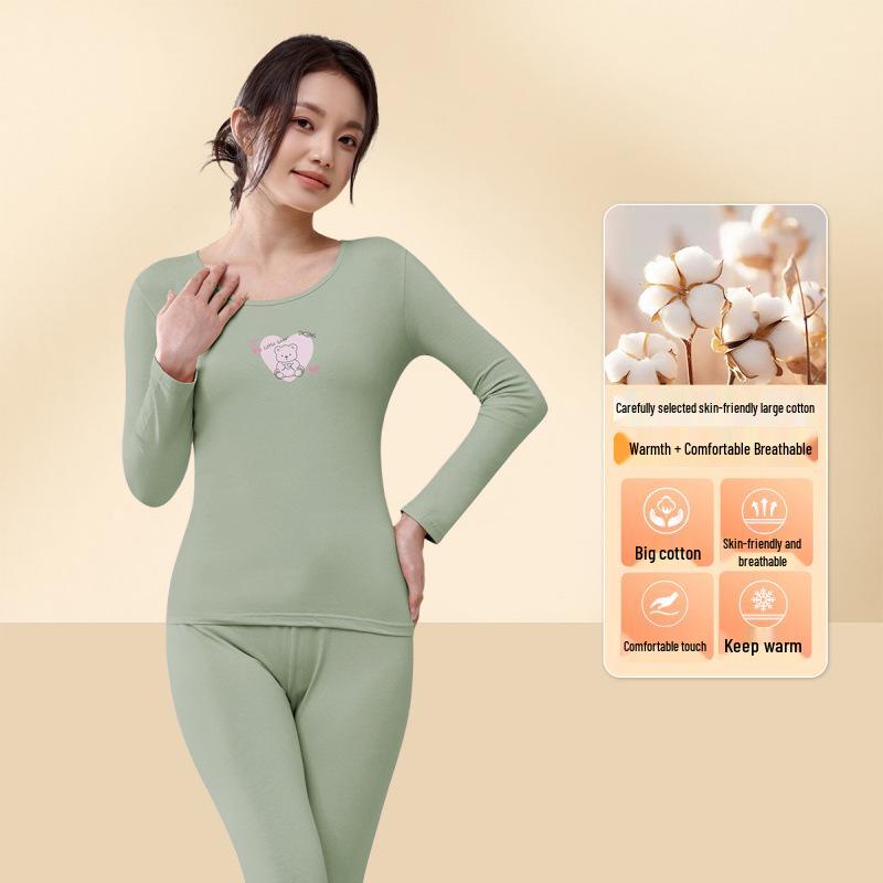 

Женский теплый комплект нижнего белья из хлопковой фланели для девочек-подростков XXL (140-160 jin)